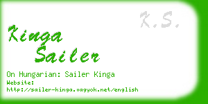 kinga sailer business card